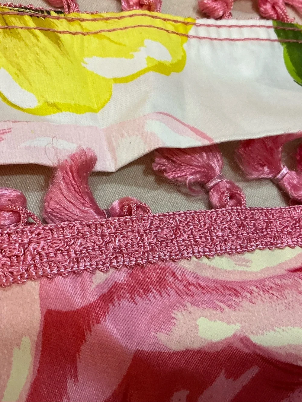 16 Pink drape Tassel Tiebacks/trims w/tassels & rings, crafters
